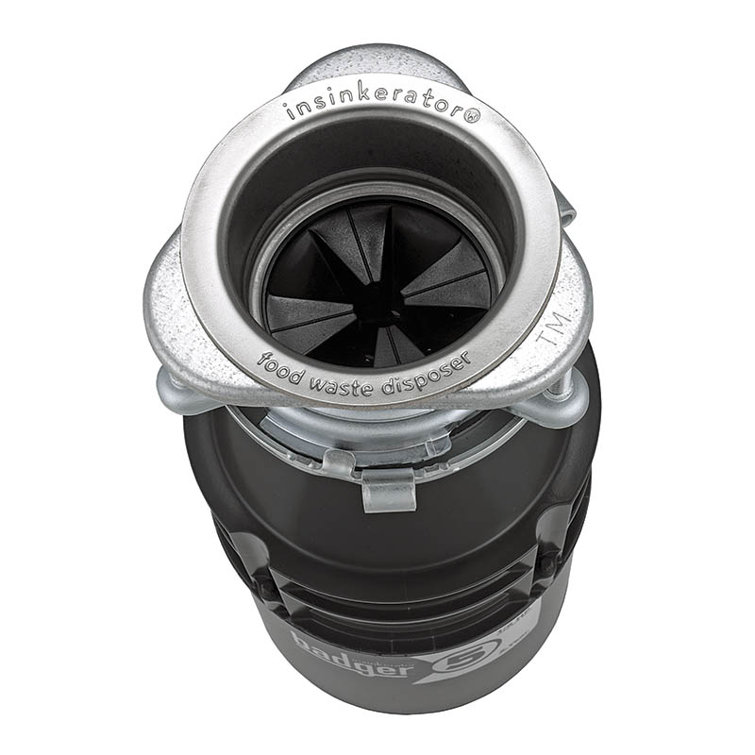 Badger 5 Black and Gray 1/2 HP Continuous Feed Garbage Disposal