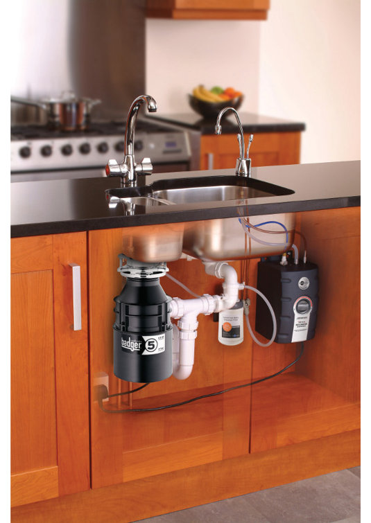 Badger 5 Black and Gray 1/2 HP Continuous Feed Garbage Disposal