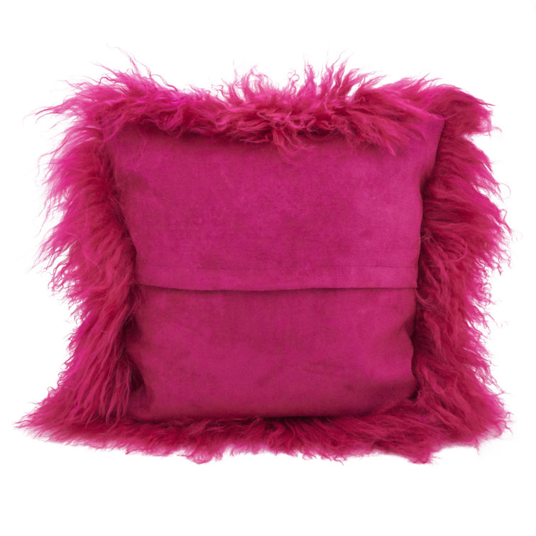 Ivory Wool Square Throw Pillow Set with Polyester Fill