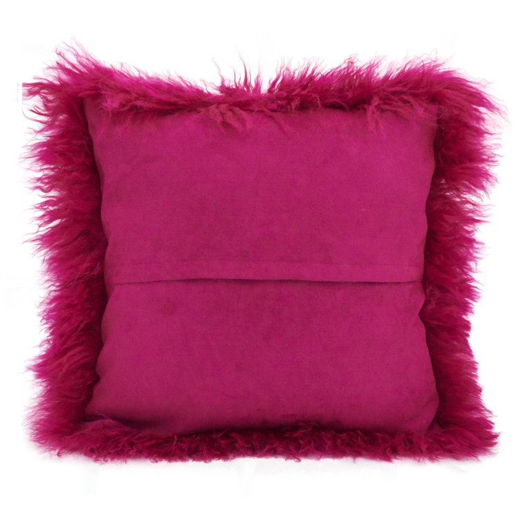 Ivory Wool Square Throw Pillow Set with Polyester Fill