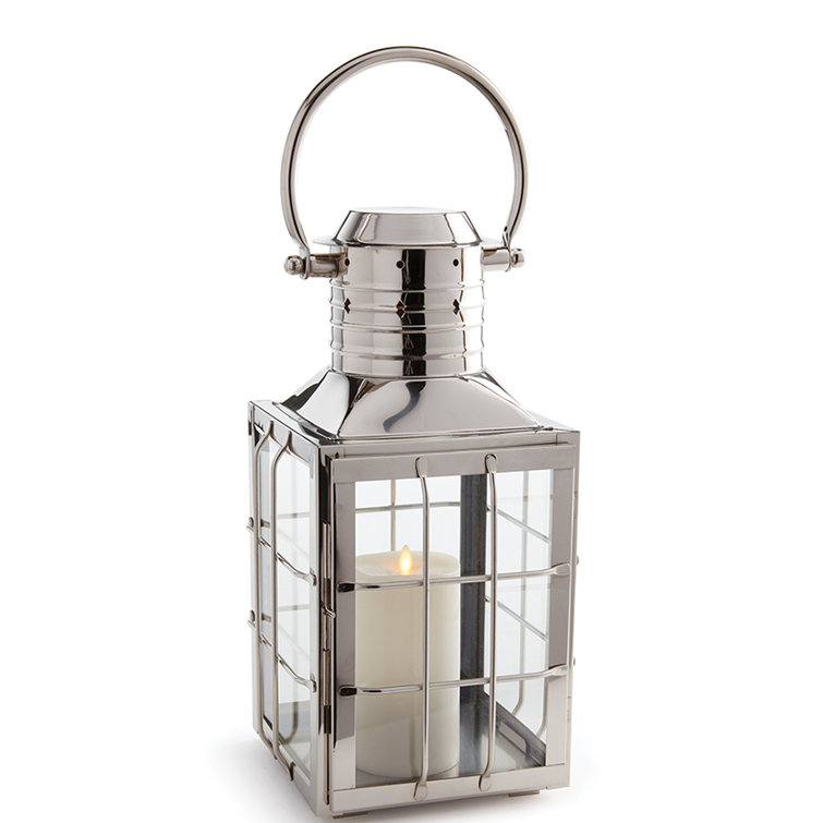 Nantucket Maritime 17.5" Silver Tabletop & Hanging Lantern