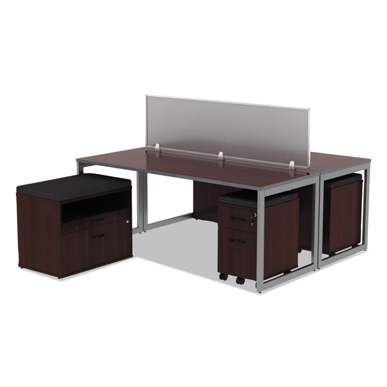 Mahogany Mobile 2-Drawer Lockable Pedestal File Cabinet