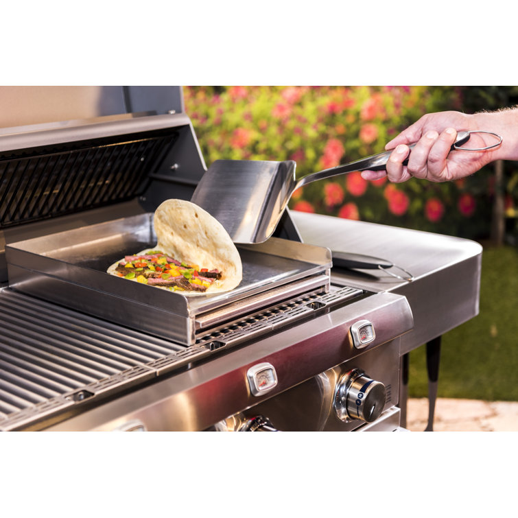 Heavy-Duty Stainless Steel Griddle with Drip Tray