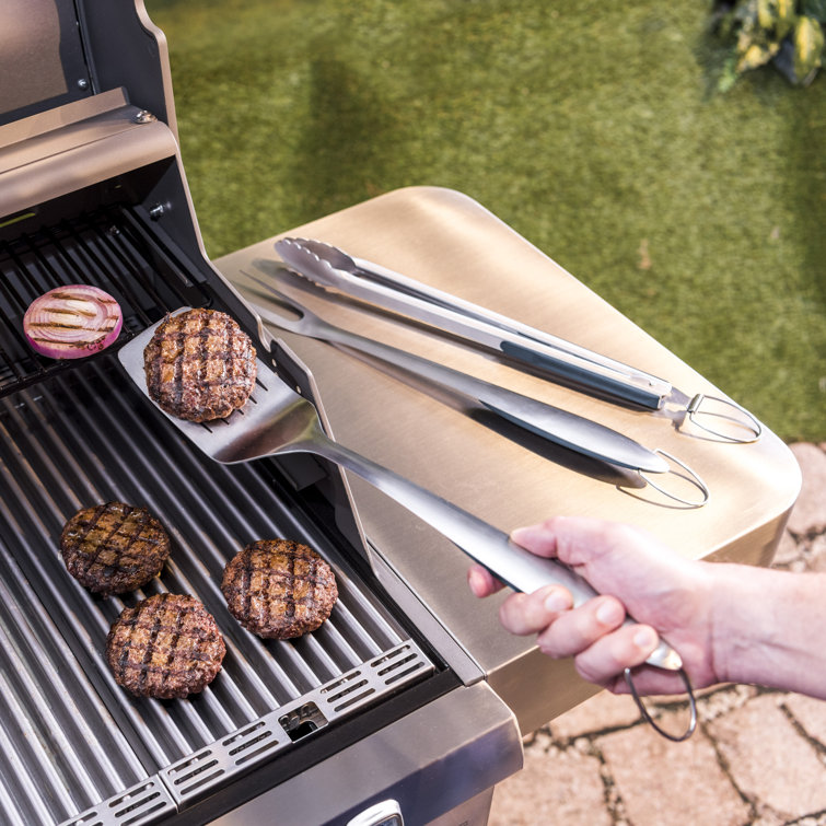 SABER Premium 3-Piece Grilling Tool Set, Stainless Steel