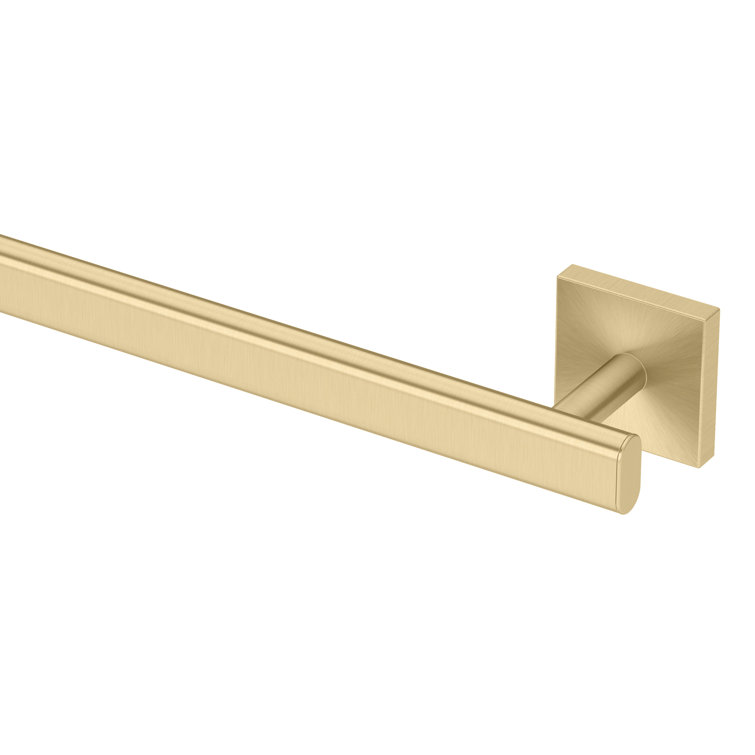 Brushed Brass 32-Inch Wall Mounted Towel Bar