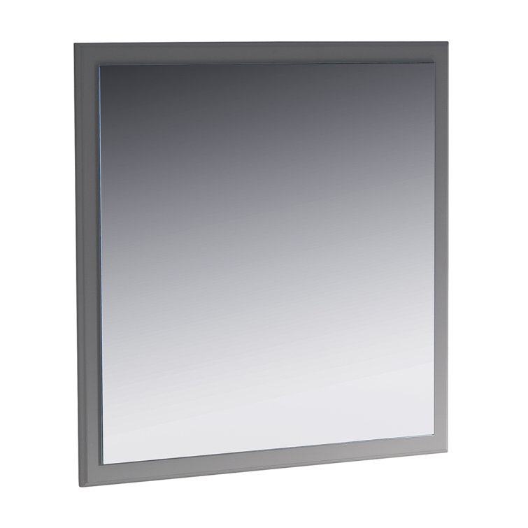 Elegant 32" Gray Solid Wood Framed Bathroom Vanity Mirror