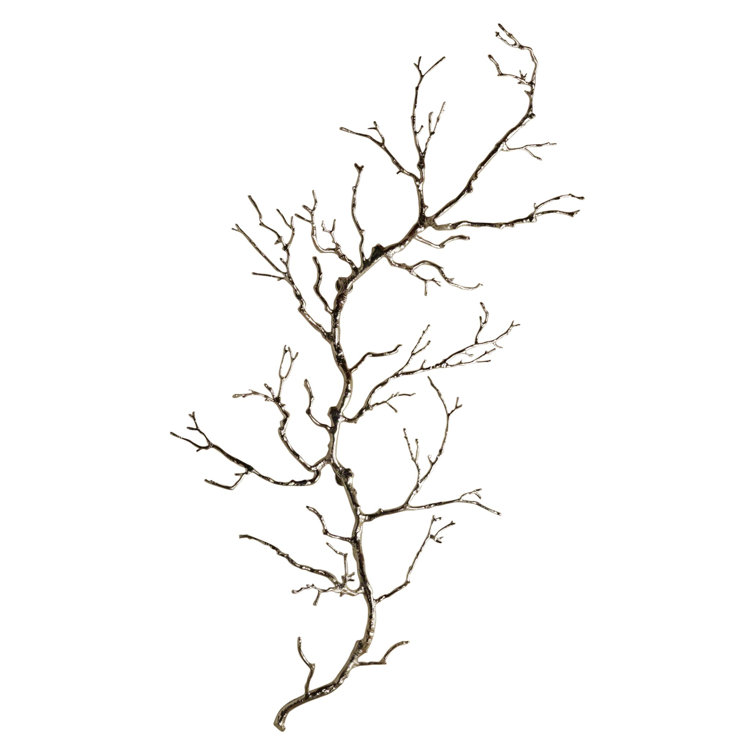 Nickel Twig Branch Wall Sculpture