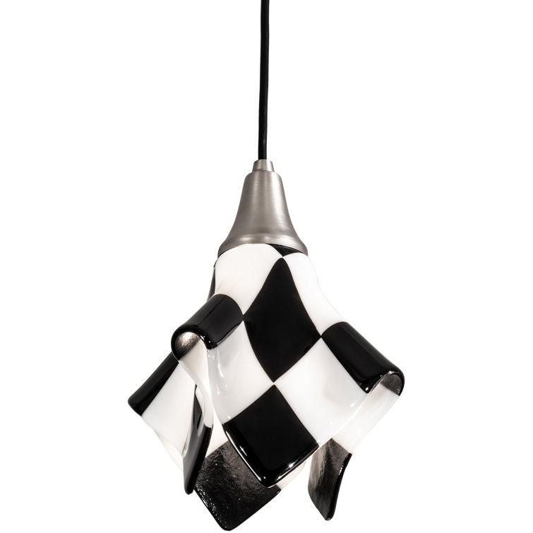 Handkerchief Grand Prix Mini Pendant in Black and White