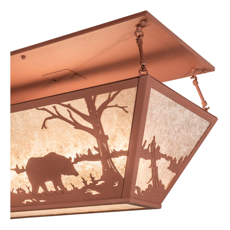 Rustic Copper Globe 6-Light Indoor/Outdoor Flush Mount
