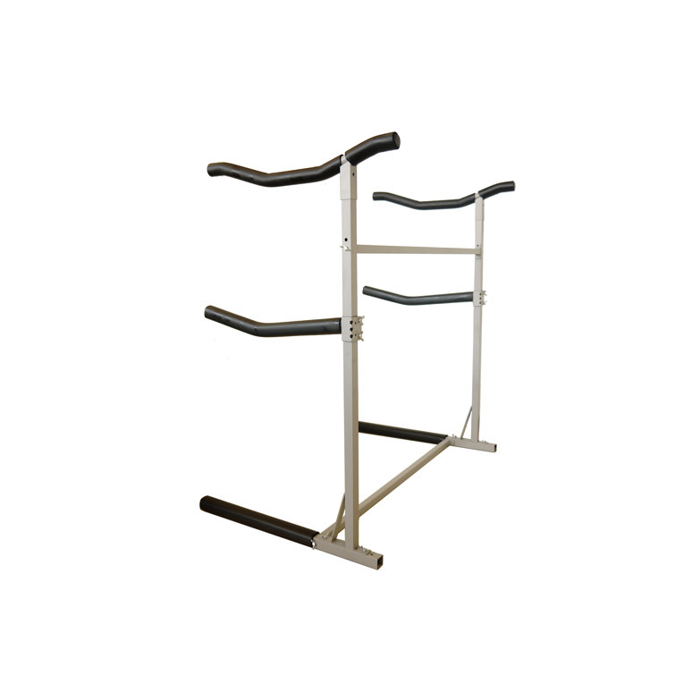Pebble Silver Adjustable Freestanding Multi-Kayak Storage Rack