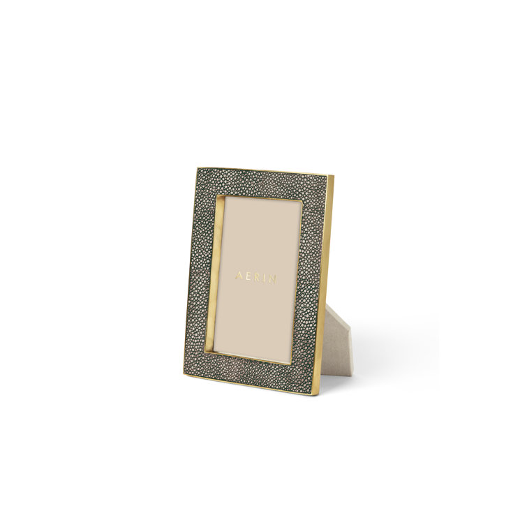 Classic Chocolate Faux Shagreen 8x10 Picture Frame