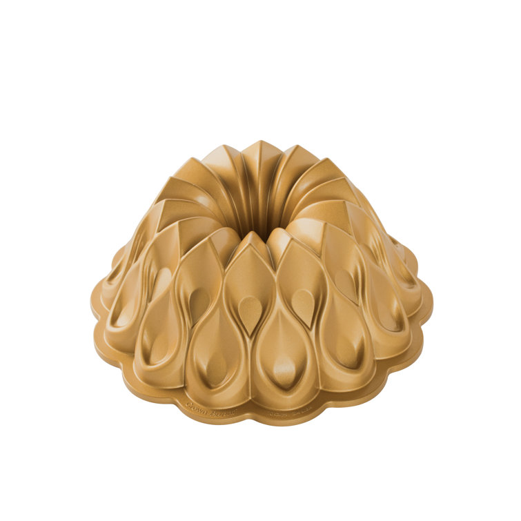Gold Aluminum Non-Stick Crown Bundt Cake Pan