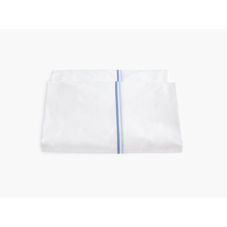 Azure Cotton Full/Queen Duvet Cover with Satin Stitch