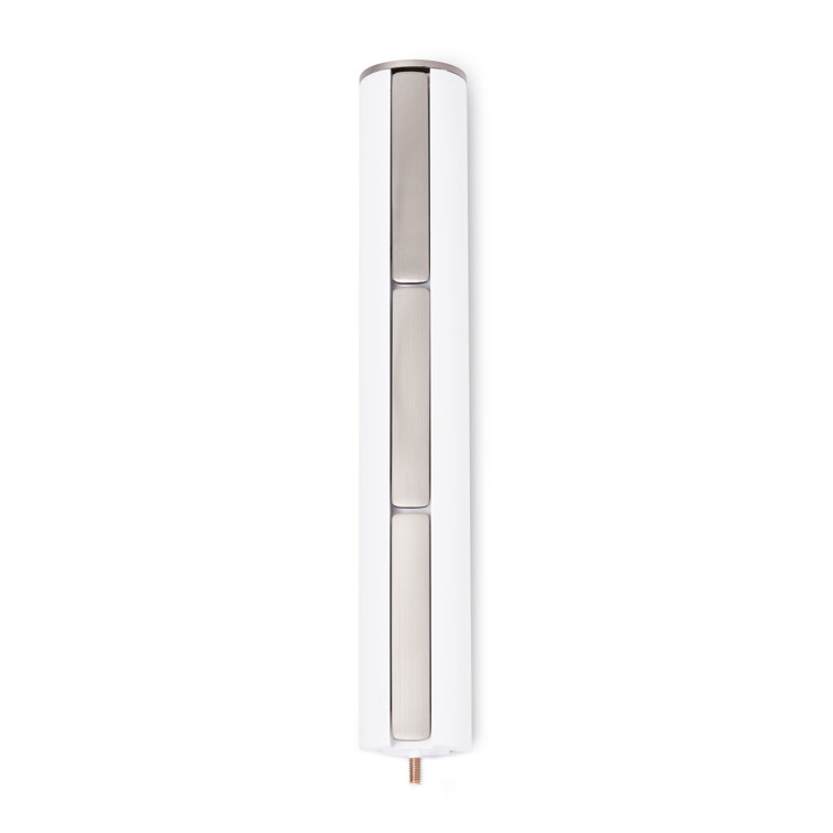 Sleek Flapper 9-Hook White Wooden Freestanding Coat Rack