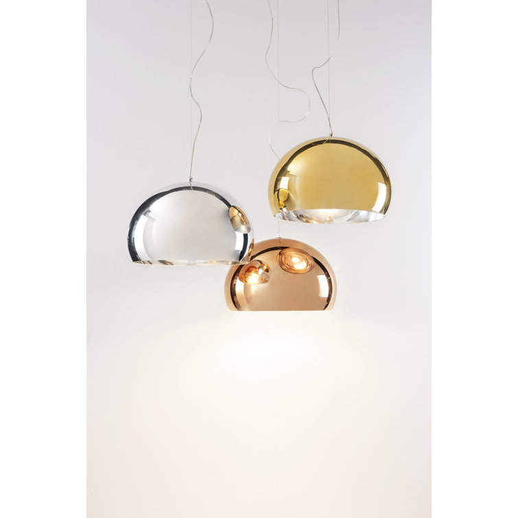 Matte White LED Sphere Pendant Light with Transparent Finish