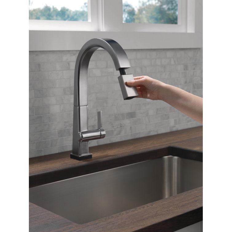 Arctic Stainless Steel Pull-Down Kitchen Faucet with Touch Technology