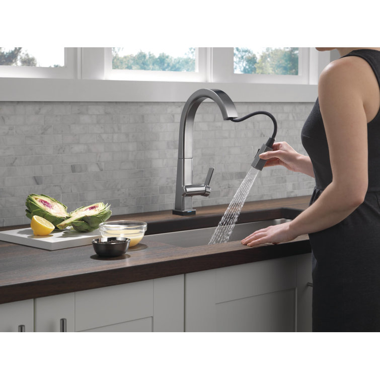 Arctic Stainless Steel Pull-Down Kitchen Faucet with Touch Technology