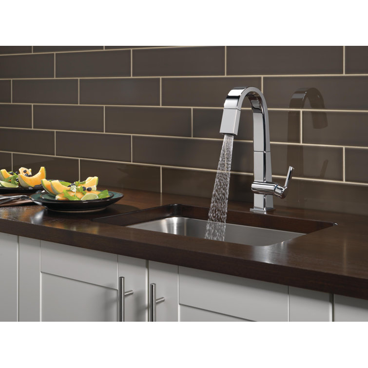 Modern Chrome Pull-Down Kitchen Faucet with 360° Swivel