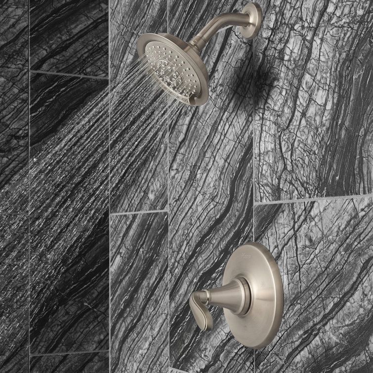 Brushed Nickel Wall Mounted Dual Function Shower Faucet