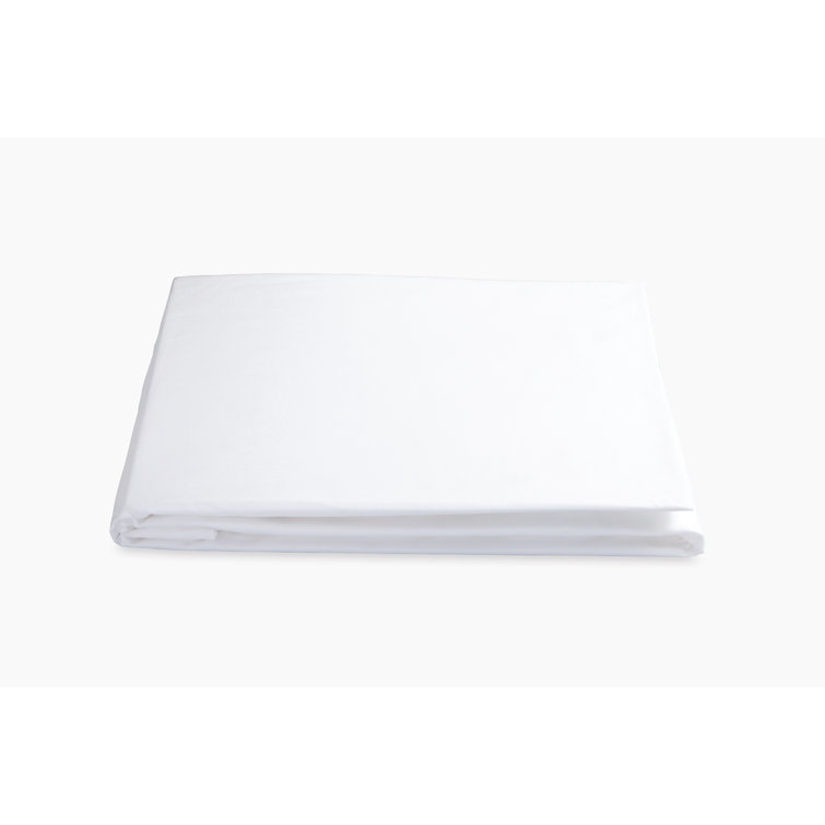 Twin White Cotton Percale Fitted Sheet Set