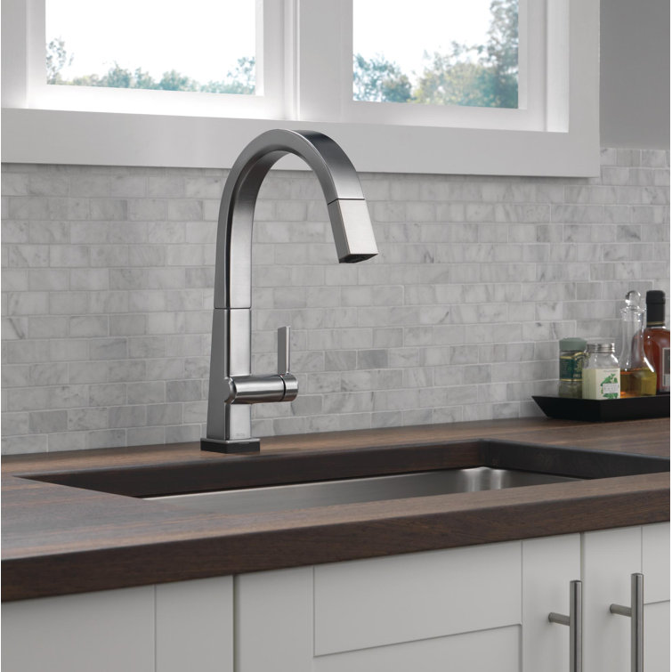 Arctic Stainless Steel Pull-Down Kitchen Faucet with Touch Technology