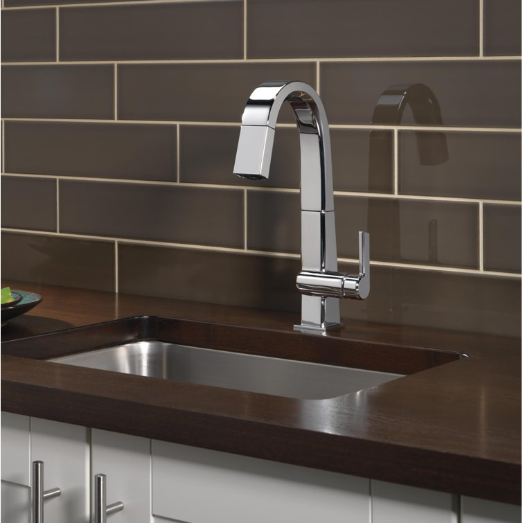 Modern Chrome Pull-Down Kitchen Faucet with 360° Swivel