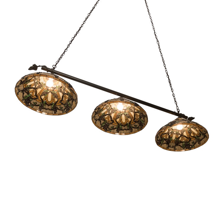 Timeless Bronze 72'' Stained Glass Kitchen Island Pendant
