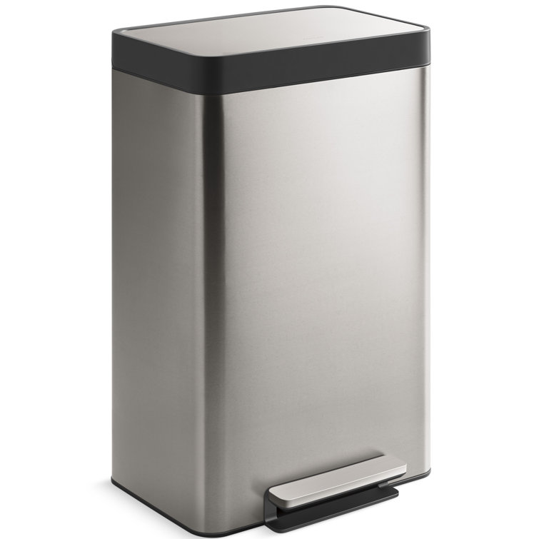 Stainless Steel 13 Gallon Fingerprint Resistant Kitchen Trash Can