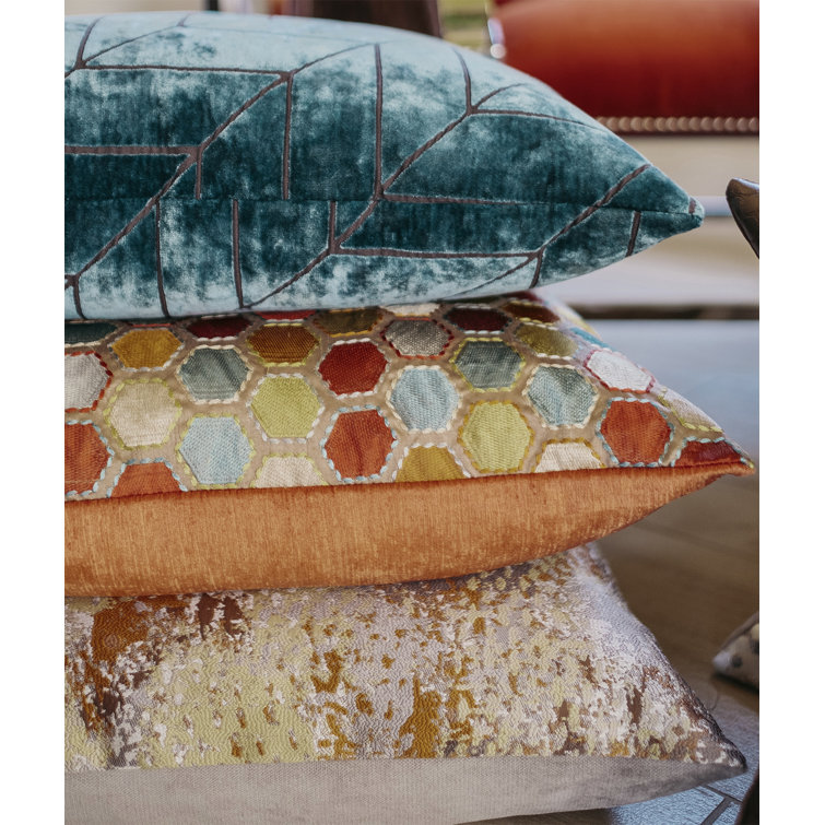 Mocha Rayon 24'' Square Down Throw Pillow