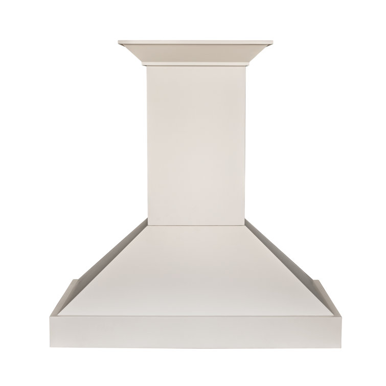 30" Cottage White Pine and Stainless Steel Wall Mount Range Hood