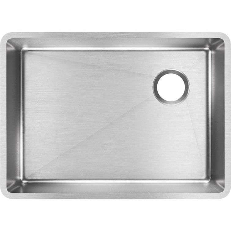 Crosstown 25.5" Silver Stainless Steel Undermount Kitchen Sink