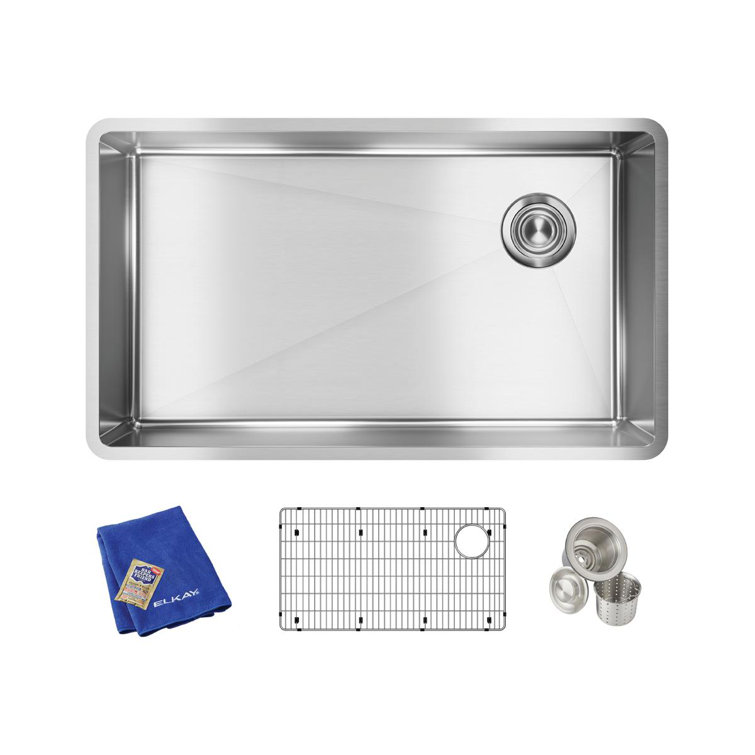 Elkay 31.5" Stainless Steel Drop-in Single Bowl Sink