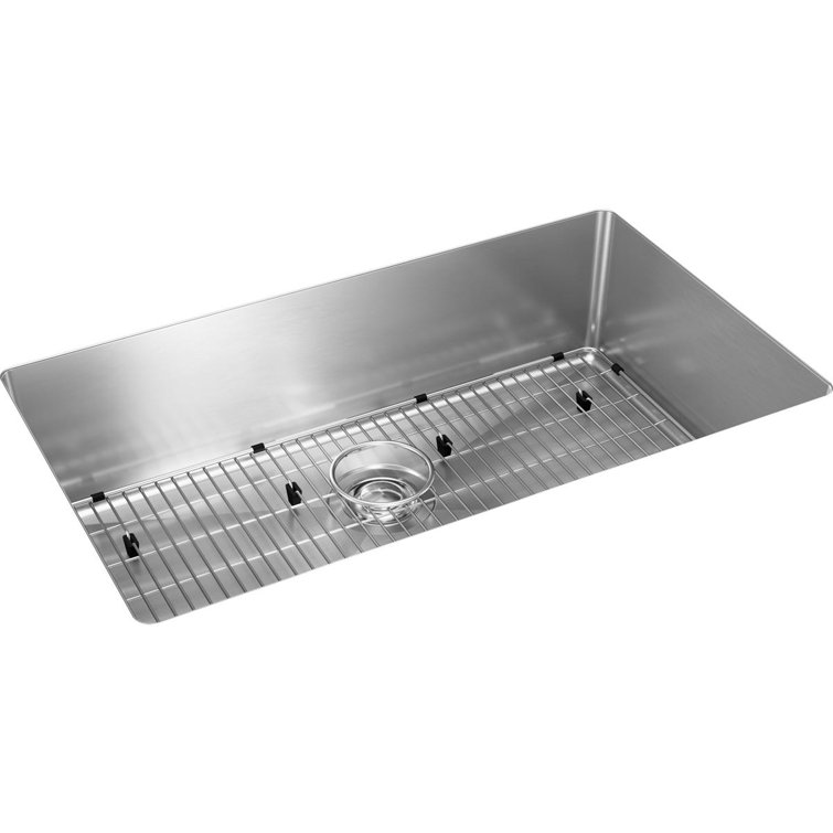 Elkay Crosstown 16 Gauge Stainless Steel Single Bowl Undermount Sink Kit