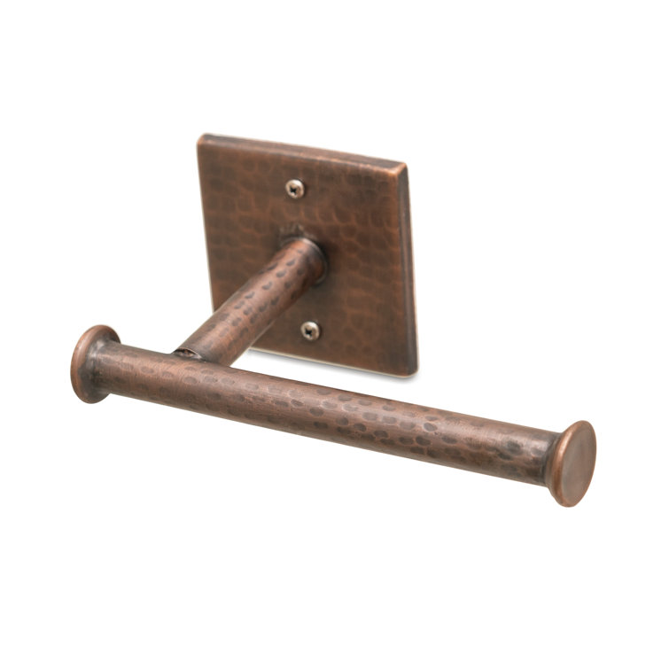 Hand Hammered Antique Copper Wall Mount Toilet Paper Holder