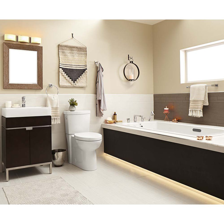 American Standard White Ceramic Rectangular Vessel Sink with Overflow