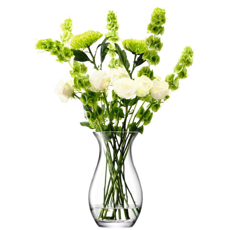 Luxurious Handmade Glass Floral Table Vase - 12.6" H