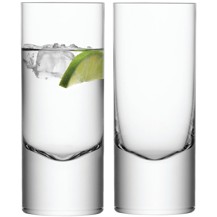 Clear Handmade Glass Highball Set, 12.173oz, 2 Pieces