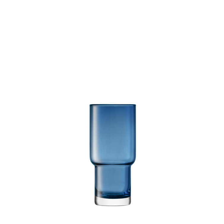 Sapphire Blue Handmade Glass Highball Set of 2