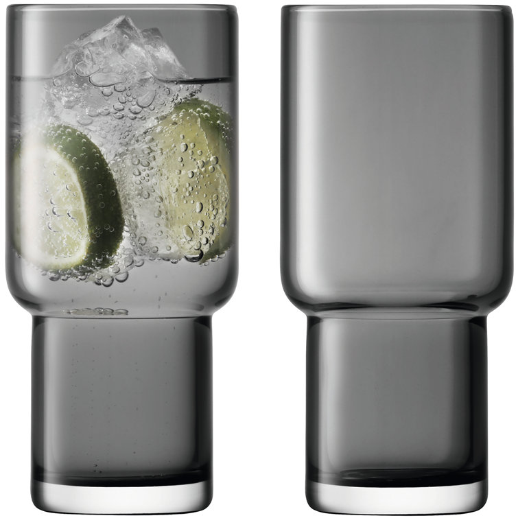 Slate 13.1875oz Handmade Highball Glass Set of 2