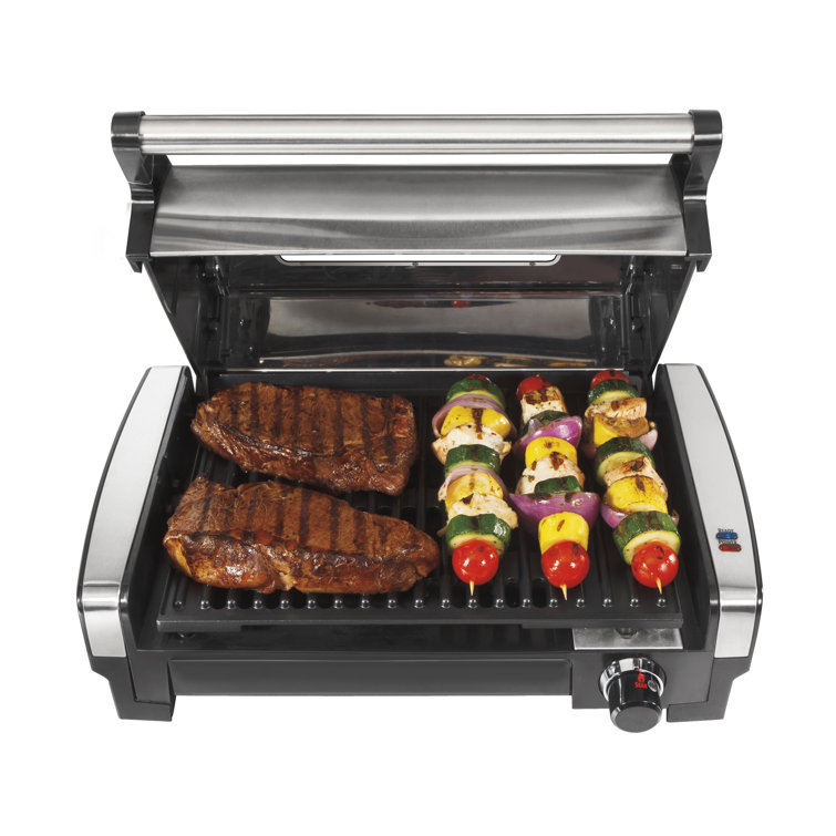 Stainless Steel Electric Indoor Searing Grill with Viewing Window