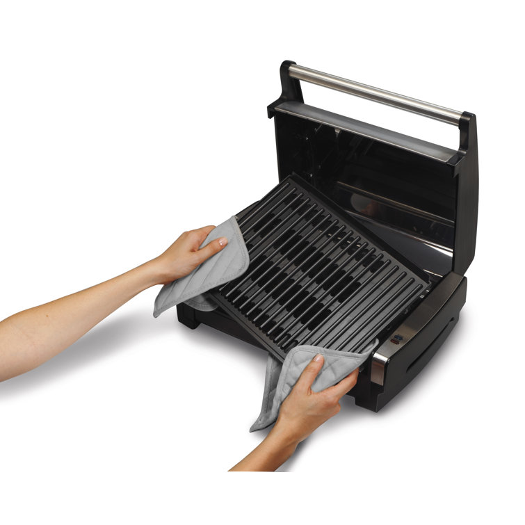 Stainless Steel Electric Indoor Searing Grill with Viewing Window