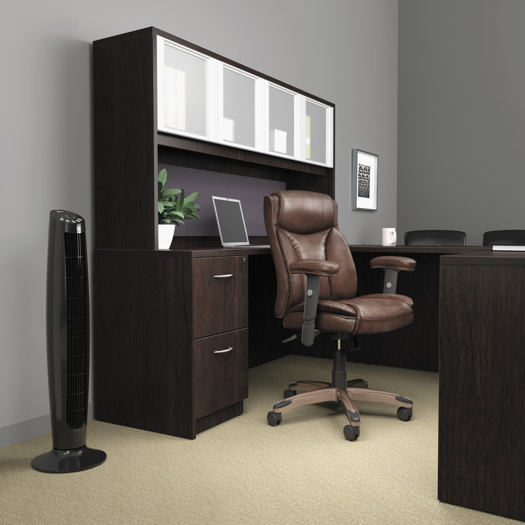 Espresso Reversible Return Bridge Shell Desk