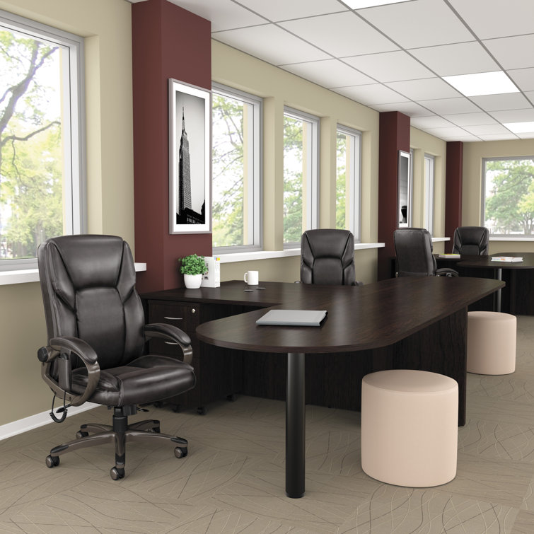 Espresso Reversible Return Bridge Shell Desk