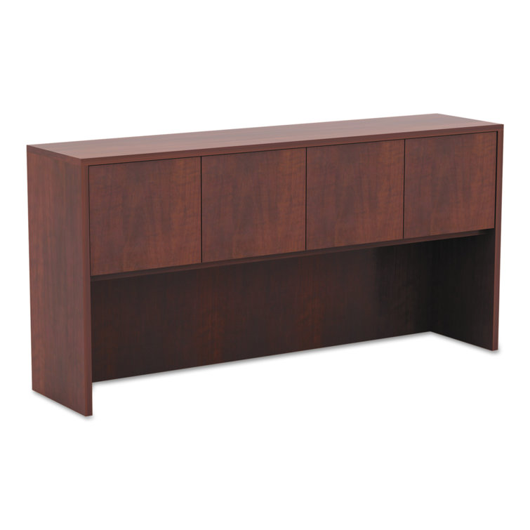 Medium Cherry 35'' H Hutch with Doors and Compartments