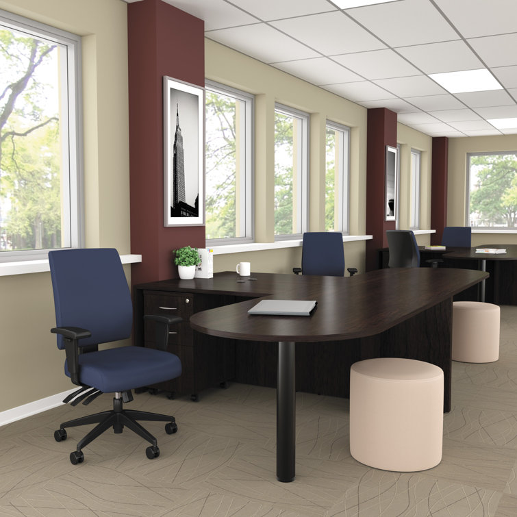 Espresso Reversible Return Bridge Shell Desk