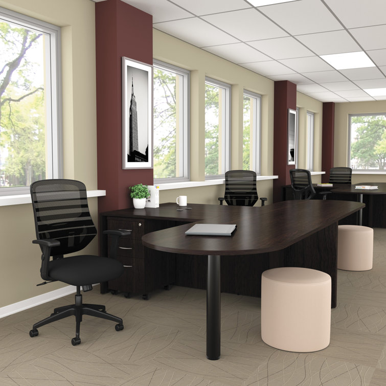 Espresso Reversible Return Bridge Shell Desk