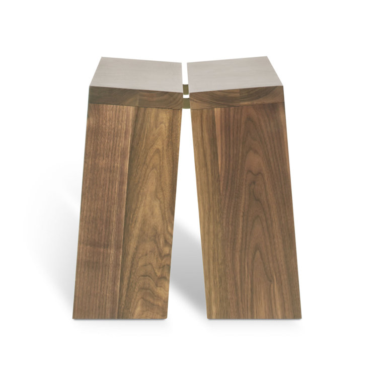 Walnut 60" Solid Wood Bench with Brass Brackets