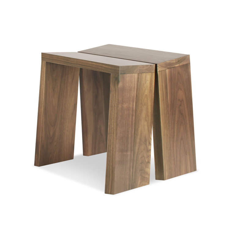 Walnut 60" Solid Wood Bench with Brass Brackets