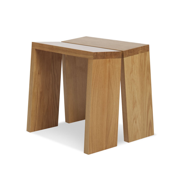 White Oak 60" Bench with Brass Brackets