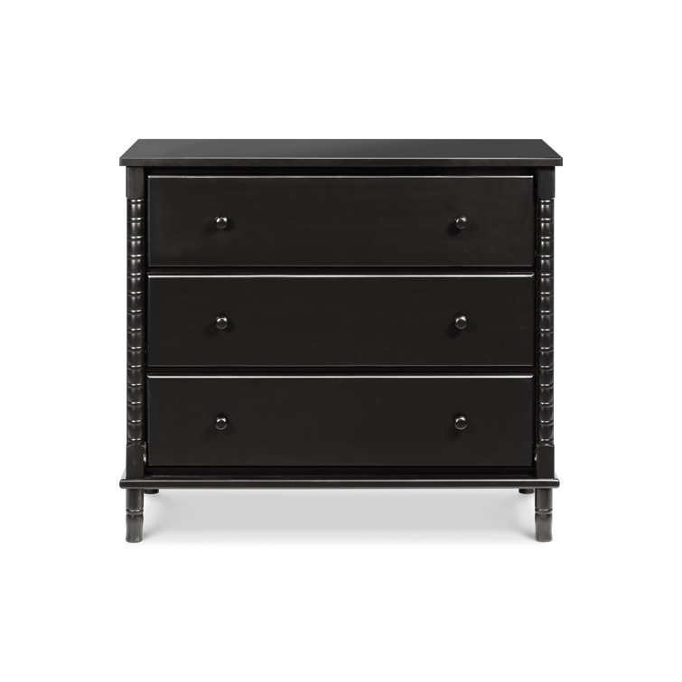 Jenny Lind Ebony Black Spindle 3-Drawer Nursery Dresser